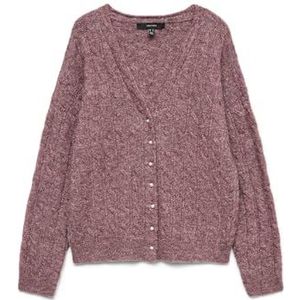 VERO MODA Vmmarlin Ls V-hals Cardigan, rosébruin., XL