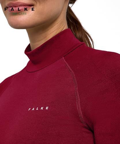 FALKE - Maximum Warm High Neck - Functioneel Shirt - Merlot - Lange Mouwen