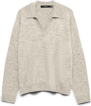 Vmlefile - Gebreide Pullover - Polo - Lange Mouwen - Loose Fit