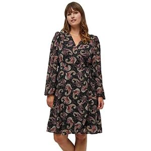 Peppercorn Dames Hensley Gigi Wrap Curve UK | Herfstjurken | Maat 24, 9000P Zwart PR, 9000p Zwart Pr, 50 grote maten