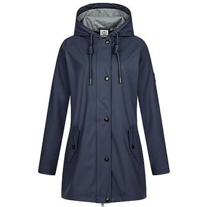 Ankerglut Friesennerz regenjas voor dames, met capuchon, gevoerd, waterdicht, weerbestendig, windbreaker, overgangsjas, #Aheaven regenjas, Donkerblauw, 38