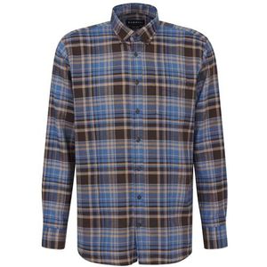 bugatti Vrijetijdshemd voor heren, 1:1 mouw, bruin, S