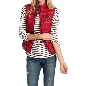 edc by ESPRIT Dames gewatteerd vest Sport, Rood (Sun Dried Tomato 628), M