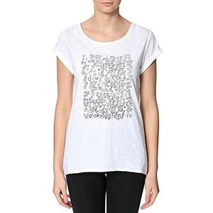 ESPRIT T-shirt voor dames met mooie opdruk, wit (white 100), L
