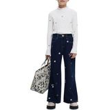Desigual - Wide Leg - Jeans - Lange - Met Geborduurde Madeliefjes