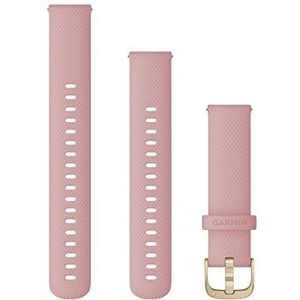 GARMIN Quick Release Horlogebandje, Siliconen, 18 mm, Roze met Lichtgouden Sluiting