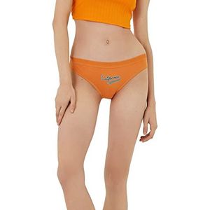 Koton Katoenen slips met print voor dames, Oranje (232), M