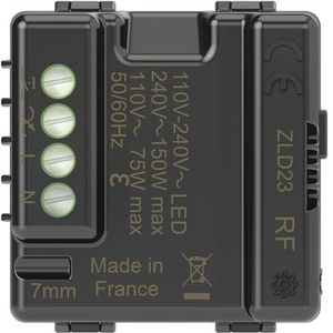 LEGRAND, ... met Netatmo micromodule aan/uit 150 W voor schakelaarseries (bv. Valena, SEANO, Niloe), slimme lichtbediening, incl. dimmer, Smart Home, 064899