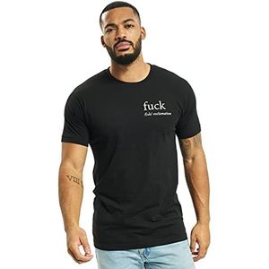 Mister Tee Heren FCK T-shirt, zwart, XL