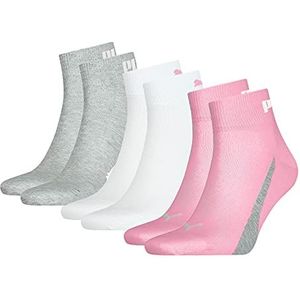 PUMA Unisex lifestyle quarter sokken, Basic Pink, 38 EU