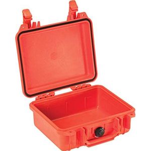 Peli 1200 Oersterke Koffer Voor Gevoelig Apparatuur Zoals Camera'S En Drones, Te Gebruiken Als Demokoffer, Ip67 Water- En Stofdicht, Capaciteit: 4L, Gemaakt In De Vs, Zonder Schuim, Kleur: Oranje