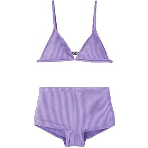 NAME IT Girl's NLFZINDULLE Rib Bikini, Sand Verbena, 146/152, Zand Verbena, 146/152 cm