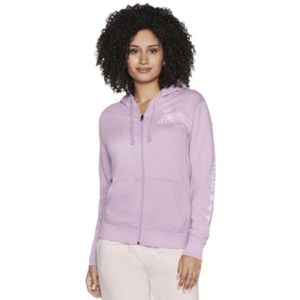 Skechers Dames Skech-SWEATSCOSTAL Outline Hooded Sweatshirt, Afrikaans Violet, XX Large, Afrikaans Violet