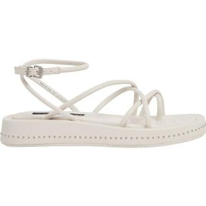 Pepe Jeans Dames zomer studs wig sandaal, wit (gebroken wit), 5 UK, Wit Gebroken Wit, 5 UK