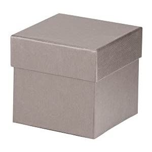 Rössler 13421453491 - Boxline kartonnen doos, vierkant, 105 x 105 x 105 mm, taupe, 1 stuk