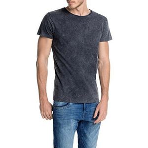 ESPRIT Heren T-shirt vintage look - slim fit, zwart (black 001), XS