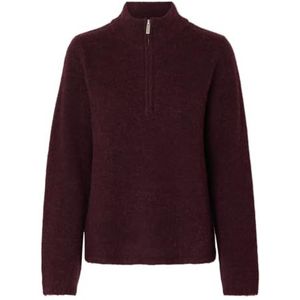 SELECTED FEMME Slflulu Ls Knit Half Zip Noos, Fig, XXL