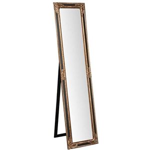 Biscottini Vloerspiegel voor slaapkamer, 42 x 5 x 172 cm, vloerspiegel met houten frame, lange spiegel vanaf de vloer