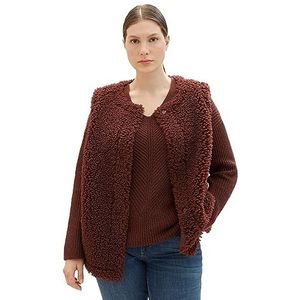 TOM TAILOR Dames Plussize Sweatshirt, 30337 - Raisin