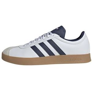 adidas Heren VL COURT BASE SHOES, ftwr white/dark blue/orbit grey, 37 1/3 EU