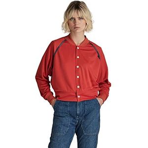 G-STAR RAW Dames Bomber Tweeter Ls Wmn Vest Trui, Rood (Paprika D137-d116), S