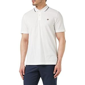 Ted Baker Mmb-Camdn-ss Poloshirt voor heren, met button-down-kraag, wit, XXL