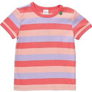Fred's World by Green Cotton Baby-meisjes Multi Stripe T-shirt, meerkleurig (Coral 0164001), 68 cm