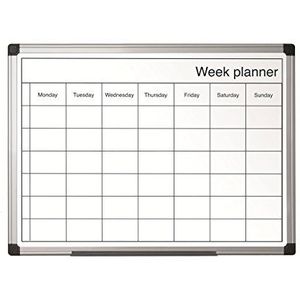 Bi-Office Weekplanner, Magnetisch, Zwart en Wit, 60 x 40 cm