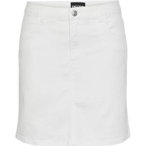 PIECES Pcpeggy Hw Color Denim Rok Cp Rock, wit (bright white), L