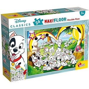 Lisciani Giochi Disney Puzzle DF Maxi Floor 24 Charica 101 puzzel voor kinderen, 86658