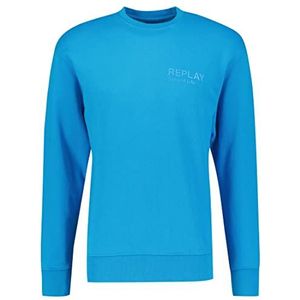 Replay Heren sweatshirt Second Life van 100% katoen, 180 Blue, XS