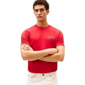 Tommy Hilfiger Brand Love Small Hilfiger Tee Mw0mw41456 T-shirt S/S, rood (medium rood), M heren, Rood (Medium Red), M