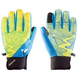 Zanier Unisex – volwassenen 30278-4550-9,5 handschoenen, turquoise, geel, 9.5