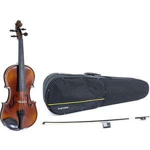 GEWA Viool, vioolset Serie Allegro VL 1-3/4 speelklaar incl. Formetui, massieve Europese esdoorn en sparren, handgeschilderd, carbon boog, Larsen Aurora snaren