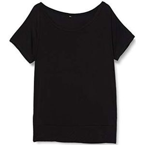 Build Your Brand Dames Dames Viscose Tee T-Shirt, zwart, L