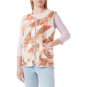 Noa Noa Dames Organic Cotton Quilt Vest, Print Multicolour, XL
