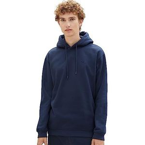 TOM TAILOR Denim Basic hoodie voor heren met geborduurd logo, 10668-sky Captain Blue, M