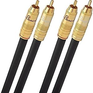 OEHLBACH NF 214 Master 70 - eersteklas stereo audio cinch-kabel set - meervoudige afscherming, verzilverd koper - 2 x 0,70 m - antraciet
