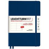 LEUCHTTURM1917 367598 weekkalender medium (A5) 2024, 18 maanden, navy, Engels