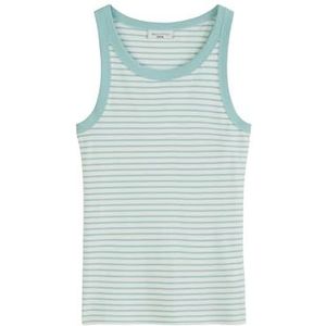 Marc OPolo Denim tanktop voor dames, gestreept, slim fit, 5701 liter, S