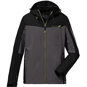 killtec Men's Functioneel jack/outdoorjack met capuchon, opvouwbaar KOS 6 MN JCKT, anthracite, XXL, 38266-000