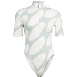 adidas Dames Body W Mmk Fi 3S Bdy, Cloud White/Green Tint/Dash Green, HR8206, XL