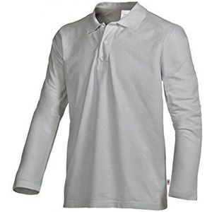 BP 1629-181 unisex shirt met lange mouwen van duurzaam gemengd weefsel lichtgrijs, maat 4XL