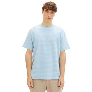 TOM TAILOR Denim T-shirt voor heren, 34591 - Middenhemel Blauw, L