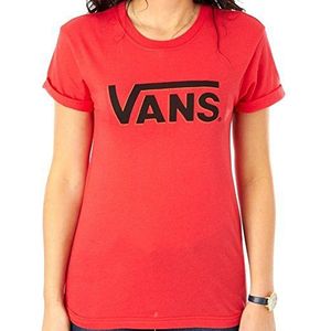 Vans Women's Authentic Rock 2 T-shirt met korte mouwen, zwart (zwart/gouden geel), groot