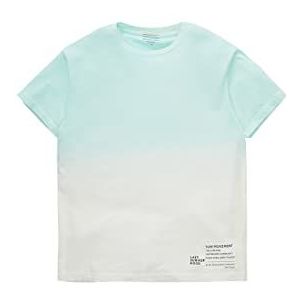 TOM TAILOR Oversized T-shirt voor jongens en kinderen, met patroon, 31739 - Soft Aqua Dip Dye, 128 cm