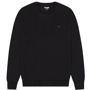 Wrangler - Sign Off Crew - Sweatshirt - Zwart - Regular Fit