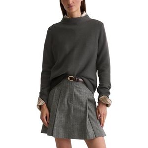 Marc O'Polo - Gebreide Trui - Donkergrijs - Opstaande Kraag - Lange Mouw