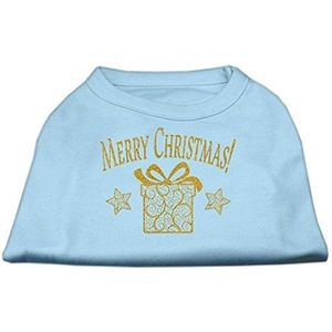 Mirage Pet Products Gouden Kerstcadeau Hondenshirt, Medium, Baby Blauw