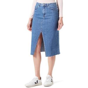 Visol Rw Midi Slit Denim Rok/Pb, blauw (medium blue denim), 40